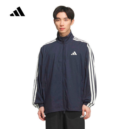 adidas阿迪达斯防晒UPF50+速干牛仔布运动宽松夹克外套春男KR2547