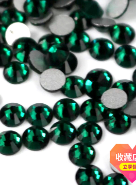 施华洛世奇深绿色平底烫钻包邮