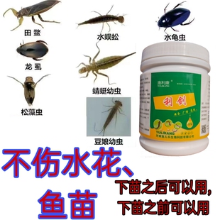 利剑高效杀灭蜻蜓幼虫水蜈蚣大幅度提高鱼苗成活率鱼苗敌害一扫光
