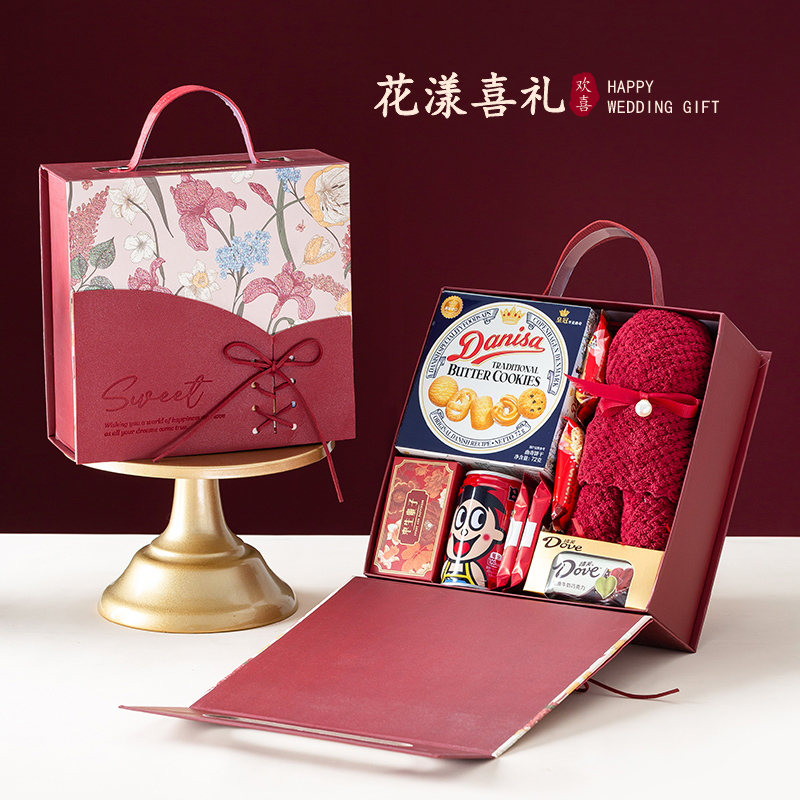 2025新款结婚喜糖礼盒成品含糖婚礼糖果伴手礼订婚宴伴娘回礼盒