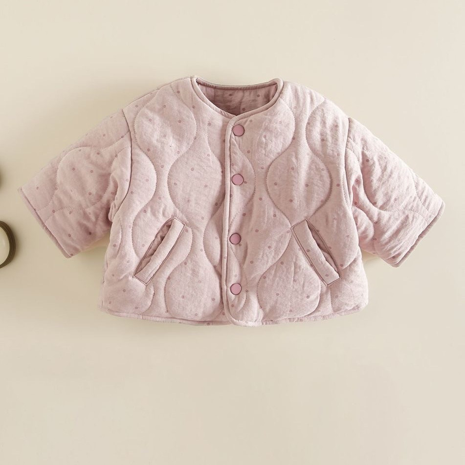 女童宝宝棉服绗线锁棉外