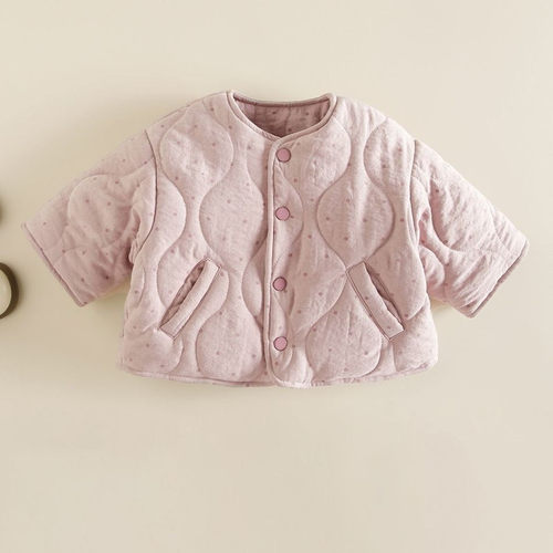 女童宝宝棉服绗线锁棉外