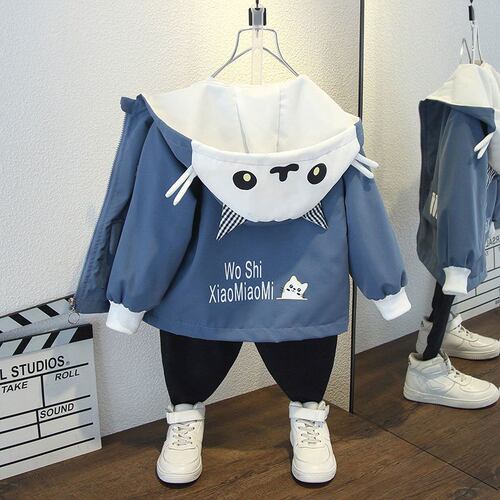 男童春秋工装夹克服2026