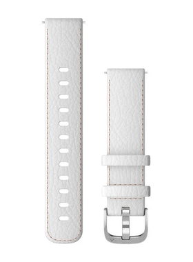 佳明GarminActive S GarminMove 3S Rey 白色皮表带银色表扣18mm