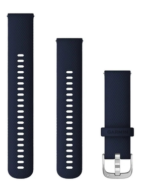 佳明GarminActive First Avenger原装蓝硅胶表带银色表扣22mm