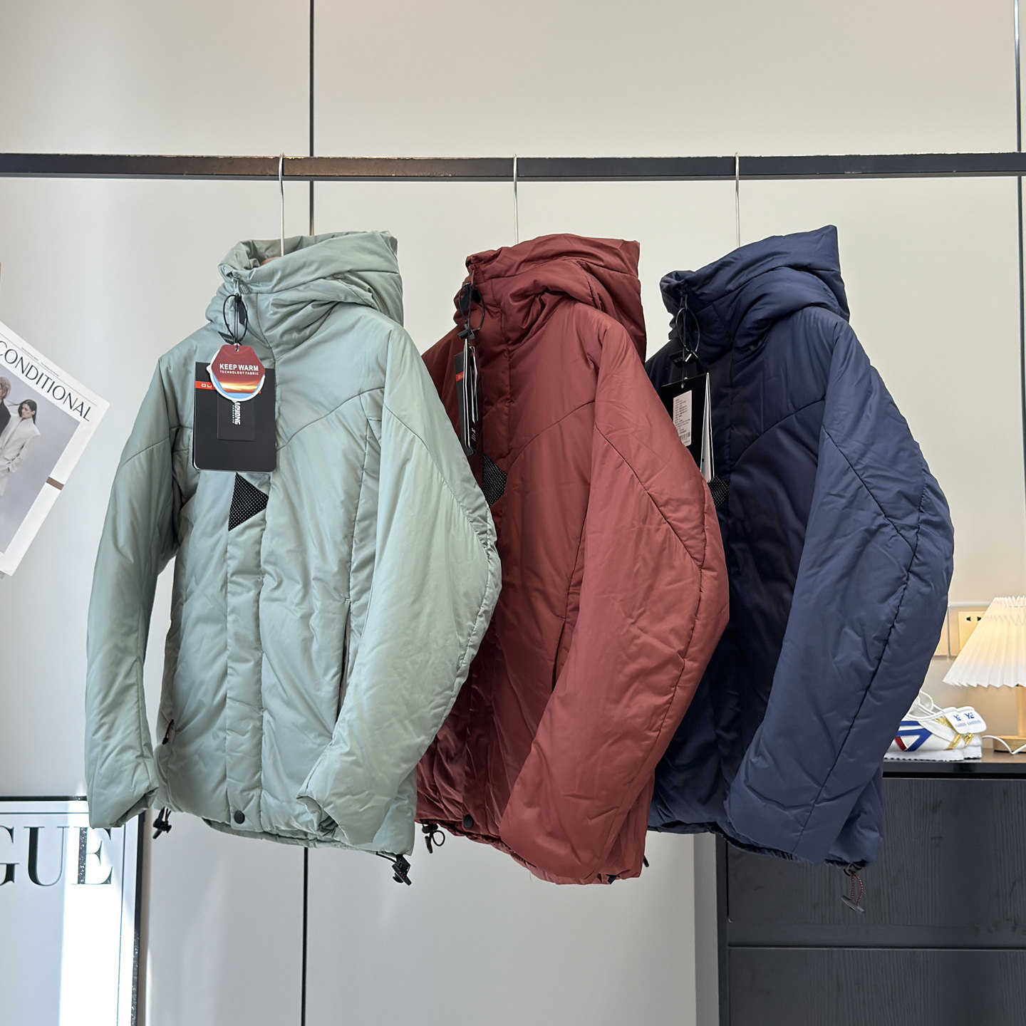 户外风情侣棉服!秋冬科技轻量P棉加厚保暖连帽防风棉衣外套