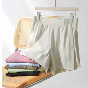 LU同款 女夏 户外运动吸湿速干防泼水宽松显瘦高腰弹力直筒短裤