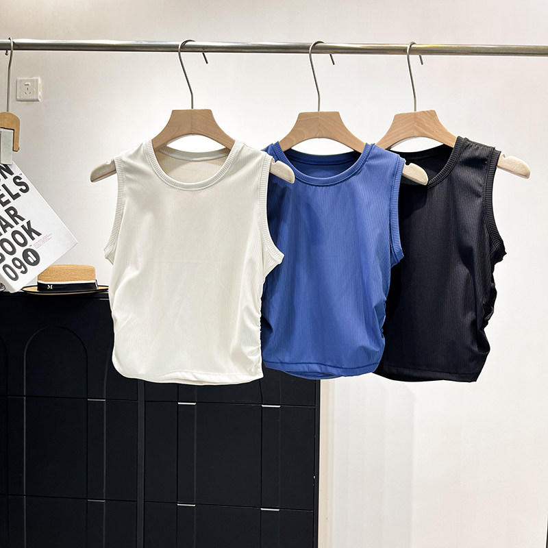 LU系同款！运动背心瑜伽健身无袖螺纹休闲收腰显瘦打底上衣女夏,女装/女士精品,背心吊带,淘宝优惠券,粉丝福利购,淘宝优惠卷