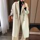 篙端轻奢 基础宽松四粒扣双面呢大衣外套 领中长款 100羊毛 西装