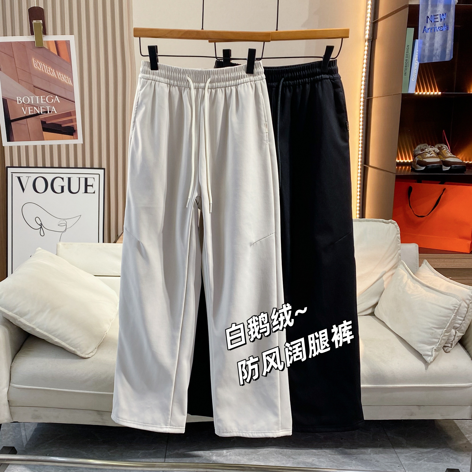 大厂订单！冬季保暖羽绒裤~情侣款鹅绒防风防泼水加厚休闲裤