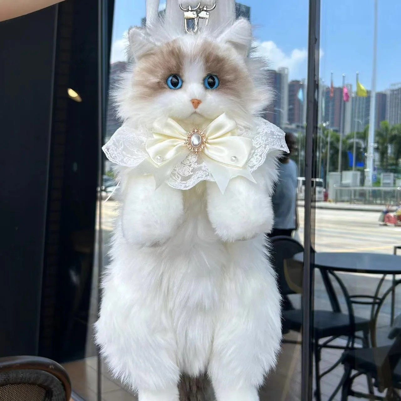 网红同款仿真布偶猫仿真猫咪背包毛绒玩偶情人节520送女朋友礼物