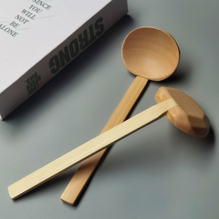 日式拉面勺子汤勺竹制油勺餐具茶道配件分茶器水勺出口日本