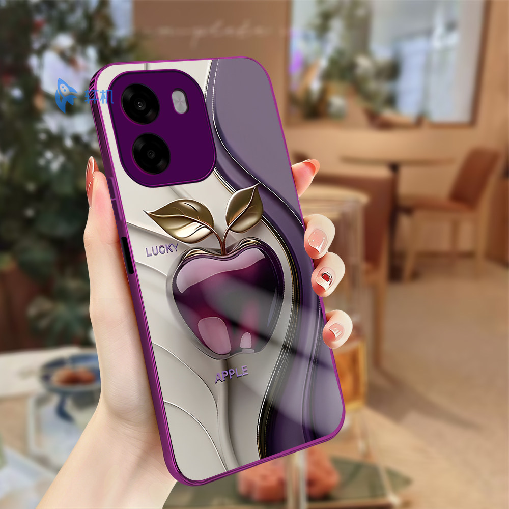 玻璃苹果适用oppoA6S,A6i+,A6K【PLT120】软边手机壳A6x【PLT140】/A6V[PLT130]/A6c[PMC110]包边保护套