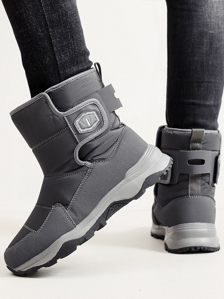 MENS VELVET THICKENED WARM SNOW BOOTS FOR WINTER OUTDOOR COLDPROOF AND WINDPROOF BOOTS AND TOURIST SKI BOOTS ARE WATERPROOF AND NON-SLIP