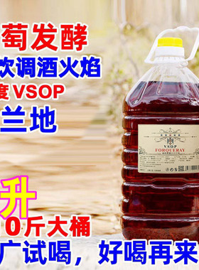 白兰地vsop洋酒40度葡萄蒸馏烈酒纯饮调酒烘焙10斤5升大桶装基酒