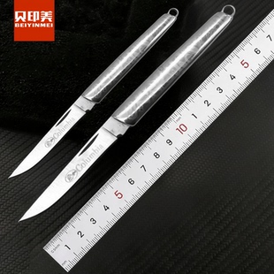 日美小刀折叠刀小刀户外防身锋利随身高硬度迷你野外求生短刀折刀