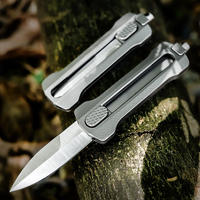 Titanium alloy EDC knife, multi-functional portable D2 steel pocket knife, sliding knife, window-breaking tool, quick-release DIY tool knife thumbnail 2