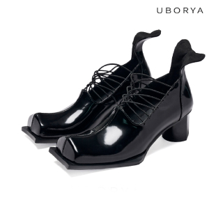 女玛丽珍 方头粗跟高跟单鞋 UBORYA设计师原创 西游妖魔·霸波尔奔
