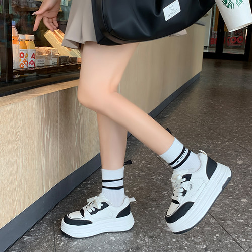 小白鞋女款百搭厚底增高白色板鞋