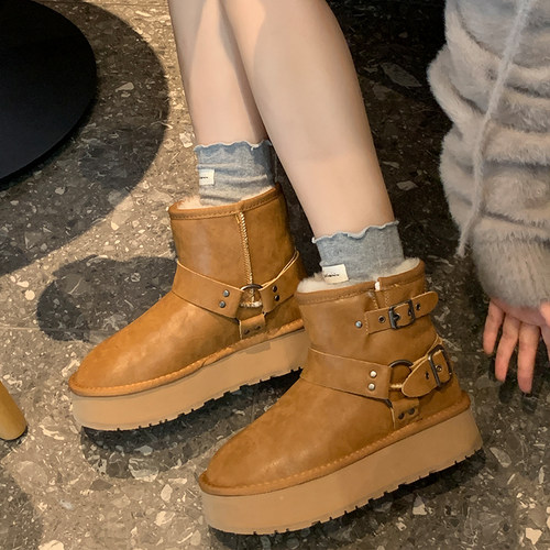 TGG团呱呱雪地靴女款新款U棉鞋