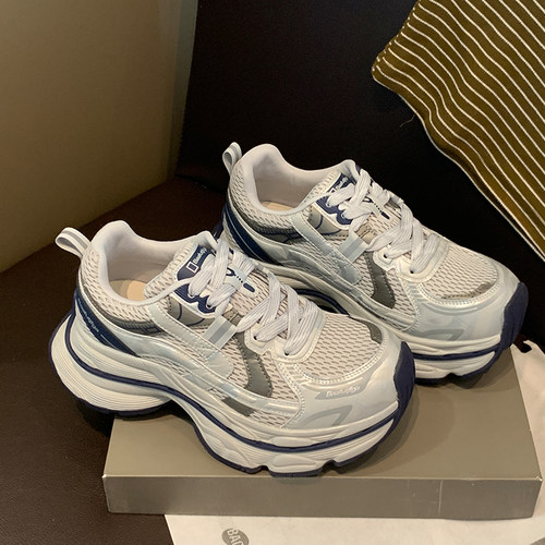 新款小个子女生内增高厚底老爹鞋