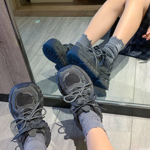 YOUNGER LURE老爹鞋2025新款今年流行爆款加绒厚底增高运动鞋时尚