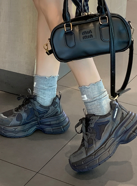 YOUNGER LURE老爹鞋2025新款今年流行爆款加绒厚底增高陪阔腿裤的