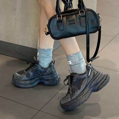 YOUNGER LURE老爹鞋2025新款今年流行爆款加绒厚底增高陪阔腿裤的