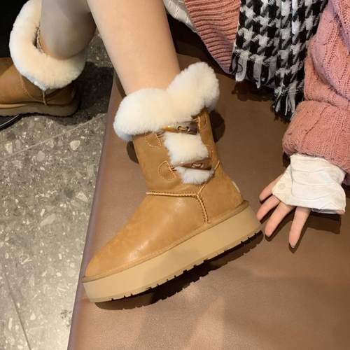 TGG团呱呱雪地靴女款新款U棉鞋