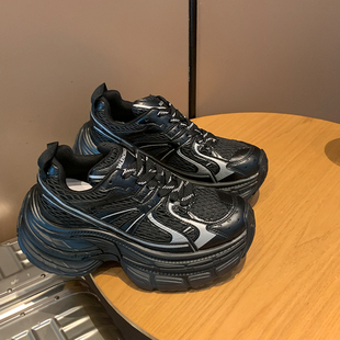 银色灰色小个子女生内增高厚底老爹鞋 秋季 LURE2025年新款 YOUNGER