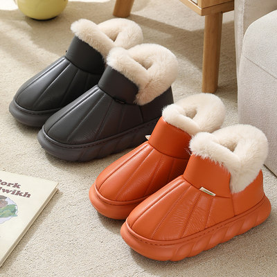 棉拖鞋女保暖冬季居家用加绒防水