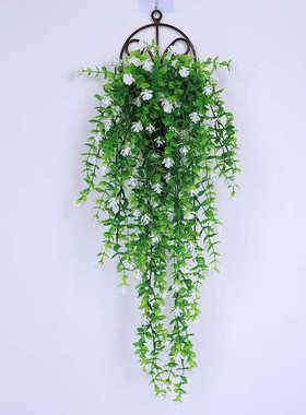 户外仿真壁挂长条绿植挂墙假花藤条墙面塑料假叶子吊兰装饰卧室内
