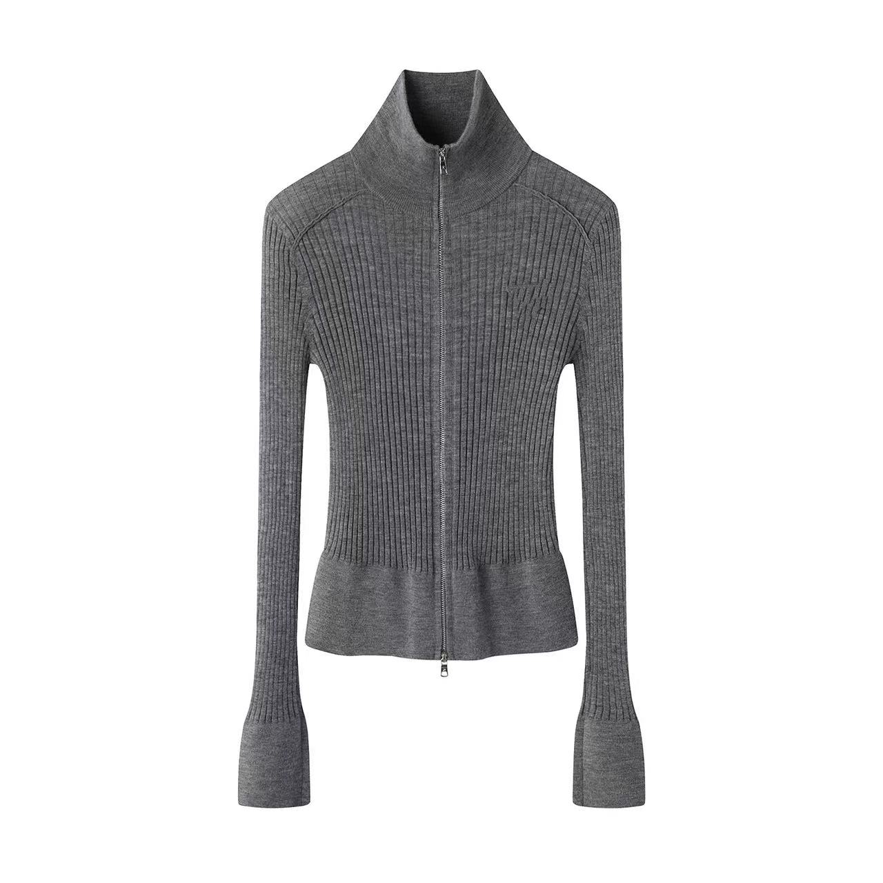 2025冬季设计师款轻奢风小众女装百搭宽松显瘦长袖针织衫毛衣上衣