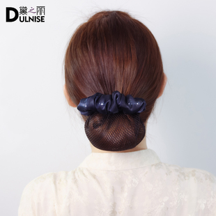 褶皱隐形珍珠 护士女头花发网发兜职业盘头发夹上班空乘细网