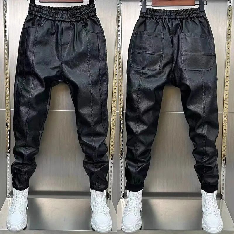 防风防雨皮裤痞帅宽松工装哈伦裤秋冬季男士加绒保暖外卖骑手机车,男装,皮裤,淘宝优惠券,粉丝福利购,淘宝优惠卷