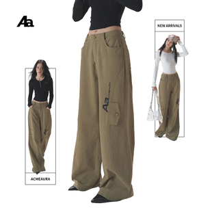 2025新款 女款 宽松卡其色美式 工装 ACMEAURA工装 速干工装 裤