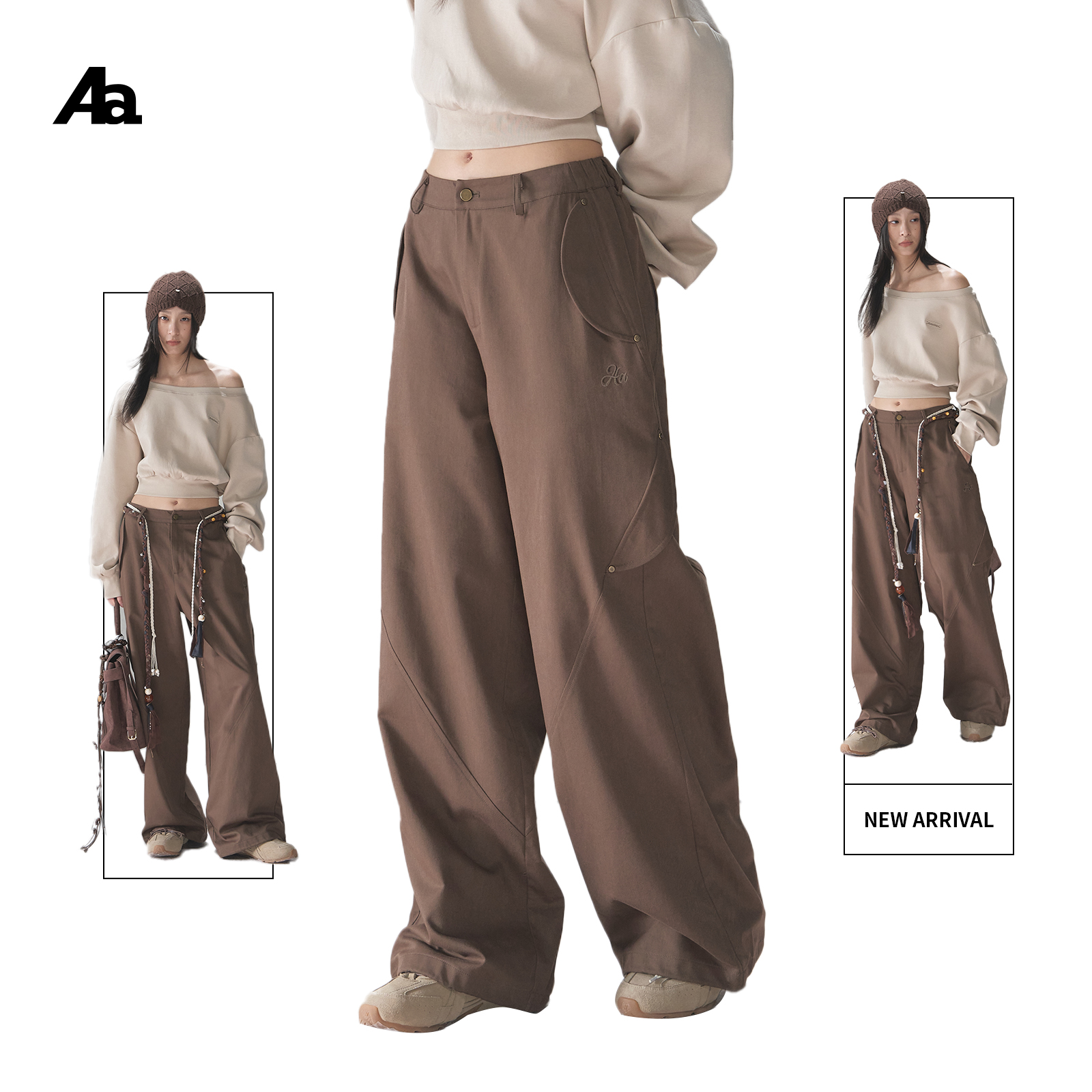 工装裤女款2025新款阔腿裤