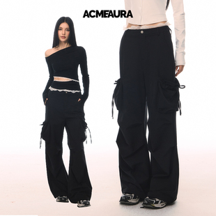 花边腰抽褶直筒裤 ACMEAURA 3.26