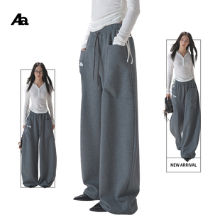 今年流行爆款 ACMEAURA弯刀裤 子2025新款 裤 子宽松bf慵懒风 女卫裤