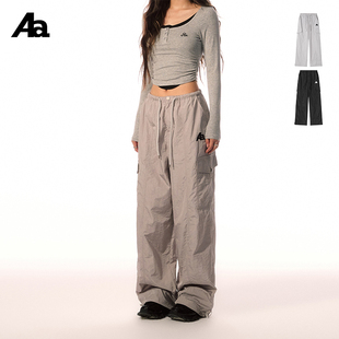 美式 女大口袋休闲长裤 复古工装 女街舞潮牌跳伞运动裤 裤 ACMEAURA