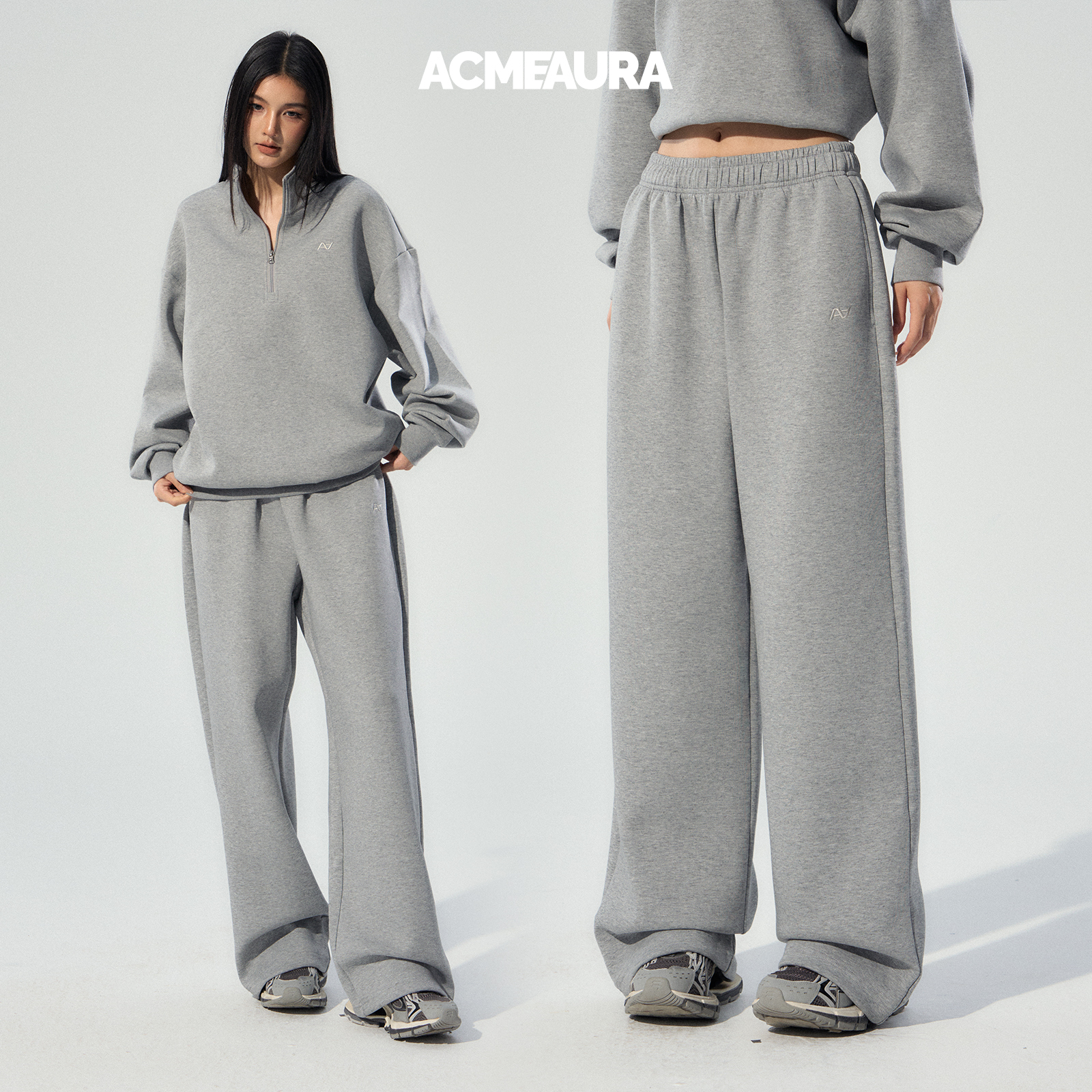 ACMEAURA直筒休闲裤女2025新款今年流行爆款宽松慵懒松弛感裤子女