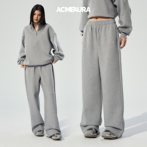 ACMEAURA直筒休闲裤女2025新款今年流行爆款宽松慵懒松弛感裤子女