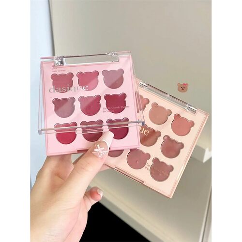 韩国dasique小熊9色唇颊盘