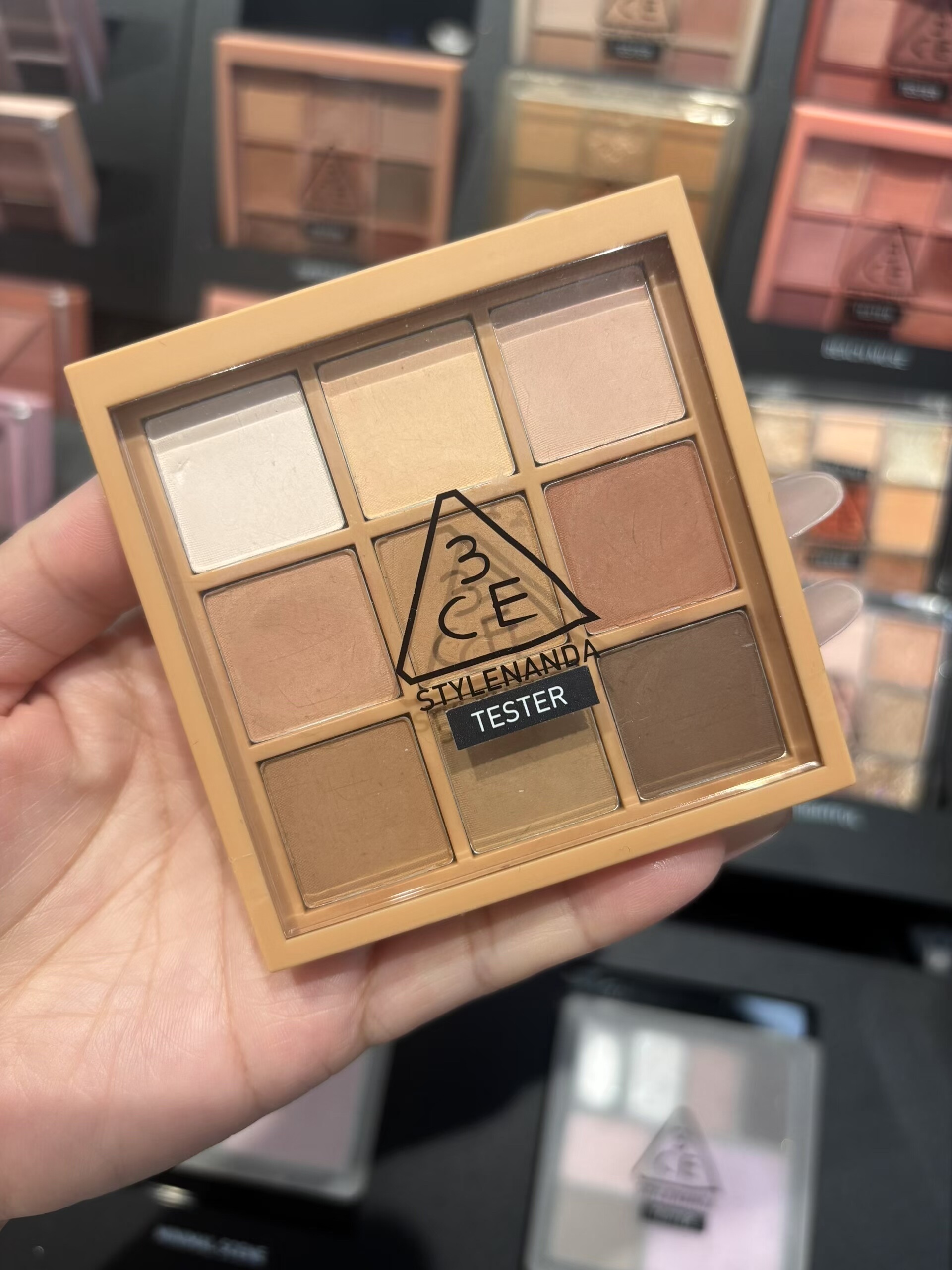 正品！韩免本土3ce眼影盘水泥盘/杏粉盘smoother黄油蓝绿12色九宫