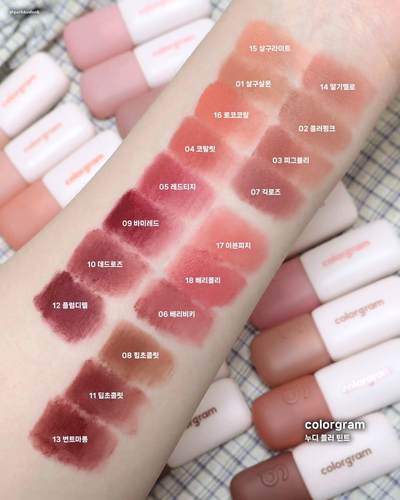 软管！韩国正品colorgram丝绒哑光唇釉geek nude唇颊两用腮红口红