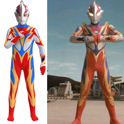 奥特曼衣服男童2023新款cosplay成人超人小孩梦比优斯连体演出衣