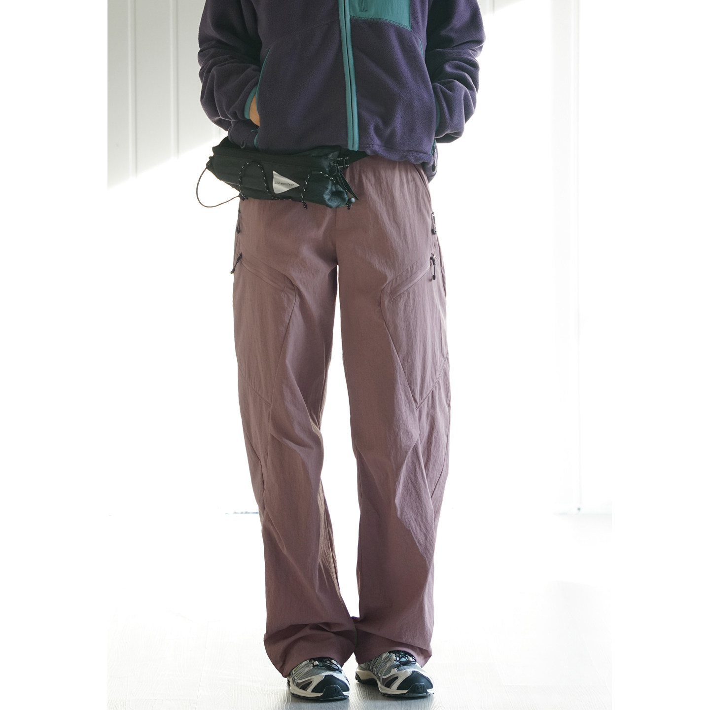 NBN 户外机能春夏薄款长裤防泼水徒步爬山抽绳褶皱设计男女休闲裤