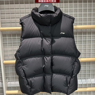宽松保暖坎肩AMRV124 健身系列女子时尚 李宁羽绒马甲2025冬季 新款