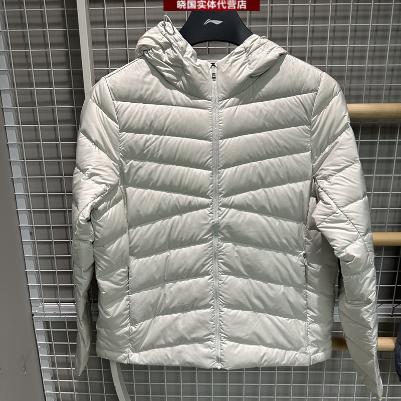 李宁羽绒服女子健身保暖羽绒服