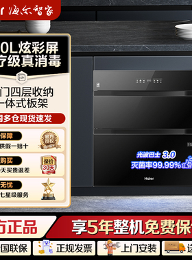 海尔消毒柜家用医疗级母婴烘干厨房嵌入式碗柜 小红花EB130/EB150